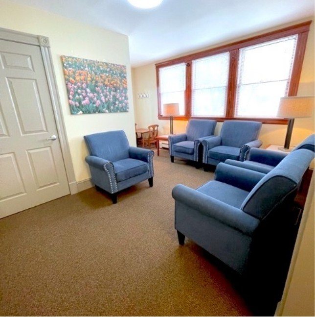 Cozy dental office waiting room