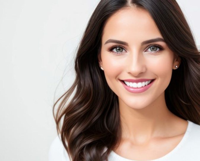 Portrait of woman with healthy beautiful smile
