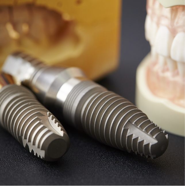 Model smile and dental implants