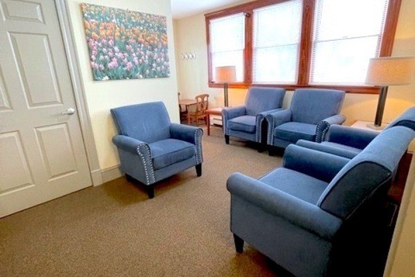 Cozy dental office waiting room