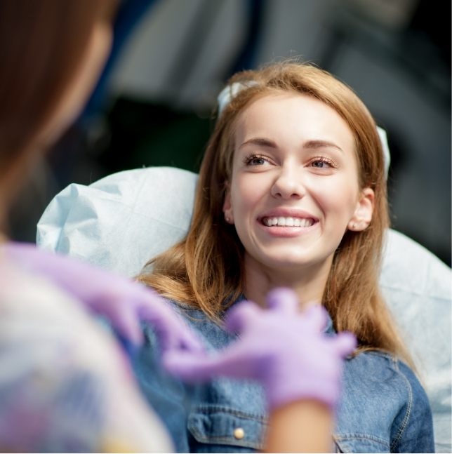 Woman smiling