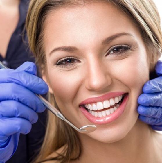 A patient during a dental consultation